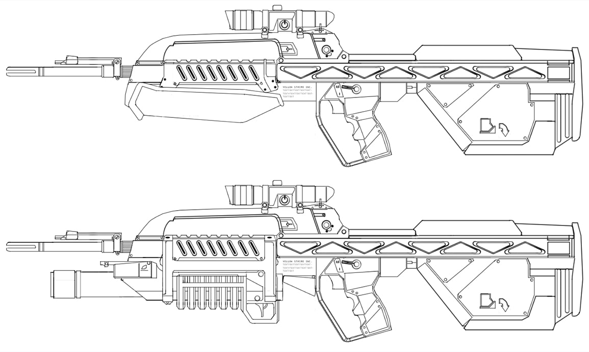 Concept art for the mod's take on the Battle Rifle