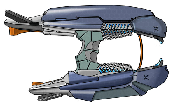 A 2D illustration of a Plasma Rifle.