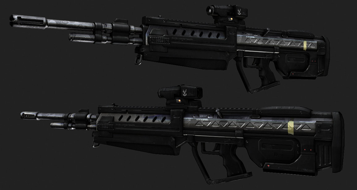 Renders of an early version of the mod's DMR.