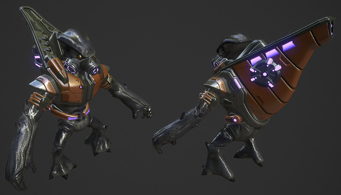 Covenant Grunt final model and texturing.
