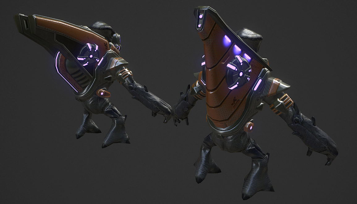 Covenant Grunt final model and texturing, with an alternate tank.