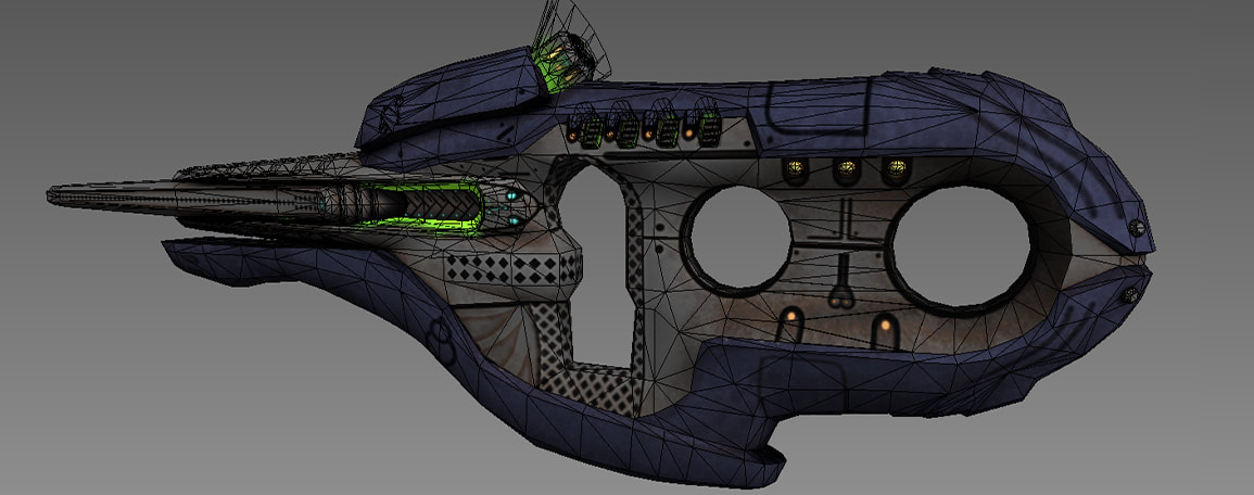 A wireframe render of the mod's Covenant Carbine weapon model.